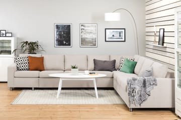 Crazy 7-seters Vendbar L-formet XX-Large Hjørnesofa i Stoff - Beige - Møbler - Sofaer - Hjørnesofaer