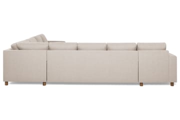 Crazy 7-seters Vendbar L-formet XX-Large Hjørnesofa i Stoff - Beige - Møbler - Sofaer - Hjørnesofaer
