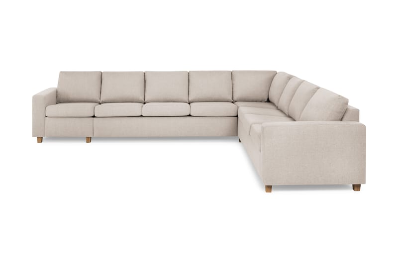 Crazy 7-seters Vendbar L-formet XX-Large Hjørnesofa i Stoff - Beige - Møbler - Sofaer - Hjørnesofaer