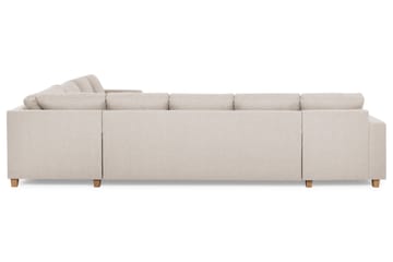 Crazy 7-seters Vendbar L-formet XX-Large Hjørnesofa i Stoff - Beige - Møbler - Sofaer - Hjørnesofaer