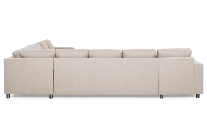 Crazy 7-seters Vendbar L-formet XX-Large Hjørnesofa i Stoff - Beige - Møbler - Sofaer - Hjørnesofaer