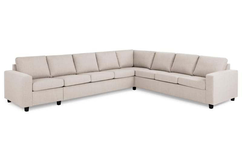 Crazy 7-seters Vendbar L-formet XX-Large Hjørnesofa i Stoff - Beige - Møbler - Sofaer - Hjørnesofaer