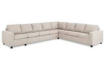 Crazy 7-seters Vendbar L-formet XX-Large Hjørnesofa i Stoff - Beige - Møbler - Sofaer - Hjørnesofaer