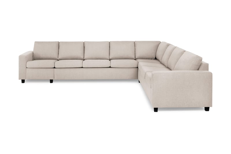 Crazy 7-seters Vendbar L-formet XX-Large Hjørnesofa i Stoff, Beige