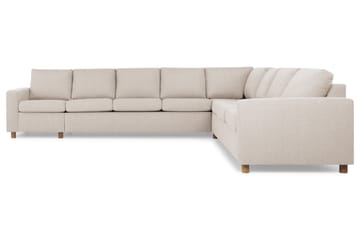 Crazy 7-seters Vendbar L-formet XX-Large Hjørnesofa i Stoff - Beige - Møbler - Sofaer - Hjørnesofaer