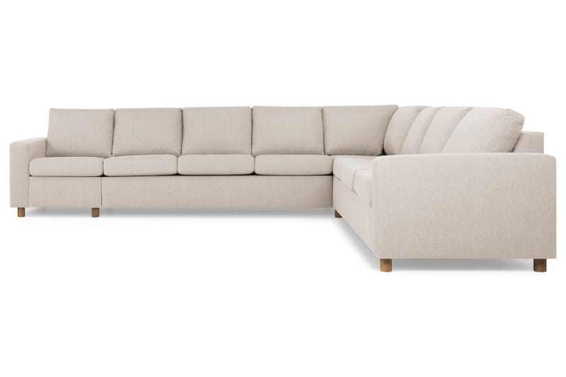 Crazy 7-seters Vendbar L-formet XX-Large Hjørnesofa i Stoff - Beige - Møbler - Sofaer - Hjørnesofaer