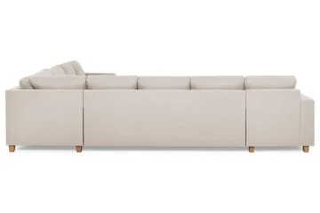 Crazy 7-seters Vendbar L-formet XX-Large Hjørnesofa i Stoff - Beige - Møbler - Sofaer - Hjørnesofaer
