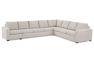 Crazy 7-seters Vendbar L-formet XX-Large Hjørnesofa i Stoff - Beige - Møbler - Sofaer - Hjørnesofaer
