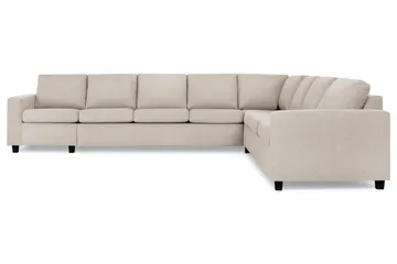 Crazy 7-seters Vendbar L-formet XX-Large Hjørnesofa i Stoff - Beige - Møbler - Sofaer - Hjørnesofaer