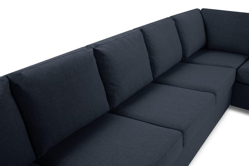 Crazy 7-seters Vendbar L-formet XX-Large Hjørnesofa i Stoff - Blå - Møbler - Sofaer - Hjørnesofaer