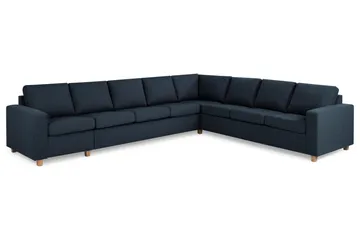 Crazy 7-seters Vendbar L-formet XX-Large Hjørnesofa i Stoff - Blå - Møbler - Sofaer - Hjørnesofaer