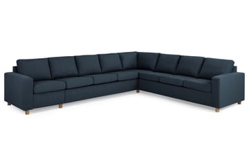 Crazy 7-seters Vendbar L-formet XX-Large Hjørnesofa i Stoff - Blå - Møbler - Sofaer - Hjørnesofaer