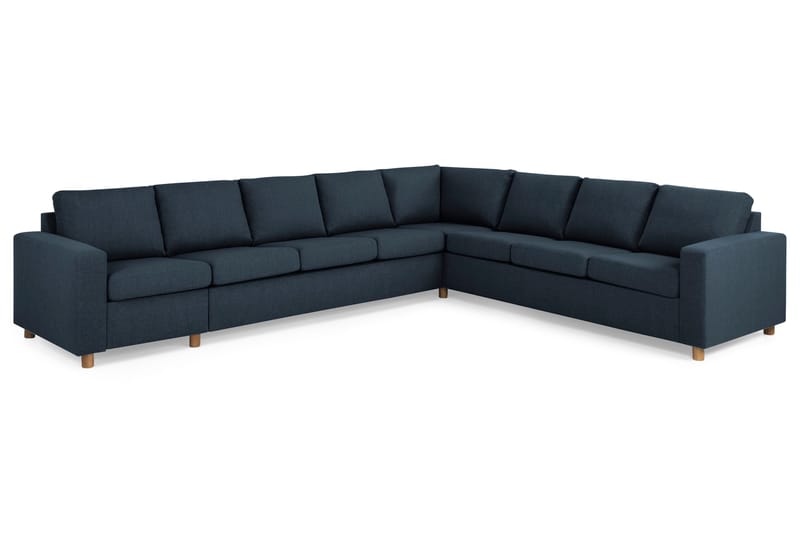 Crazy 7-seters Vendbar L-formet XX-Large Hjørnesofa i Stoff - Blå - Møbler - Sofaer - Hjørnesofaer