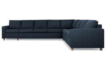 Crazy 7-seters Vendbar L-formet XX-Large Hjørnesofa i Stoff - Blå - Møbler - Sofaer - Hjørnesofaer
