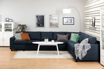 Crazy 7-seters Vendbar L-formet XX-Large Hjørnesofa i Stoff - Blå - Møbler - Sofaer - Hjørnesofaer