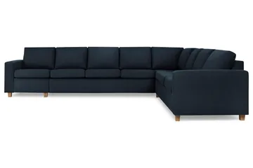 Crazy 7-seters Vendbar L-formet XX-Large Hjørnesofa i Stoff - Blå - Møbler - Sofaer - Hjørnesofaer