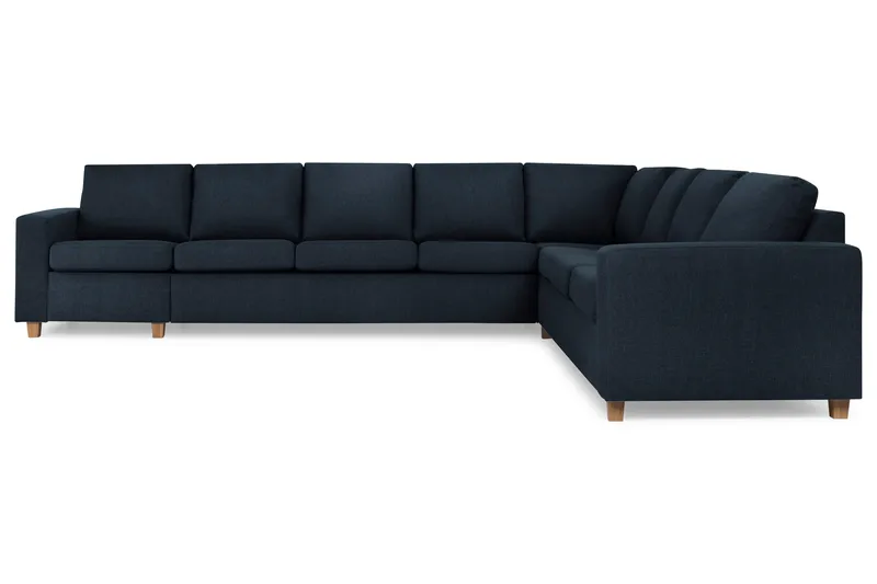 Crazy 7-seters Vendbar L-formet XX-Large Hjørnesofa i Stoff - Blå - Møbler - Sofaer - Hjørnesofaer