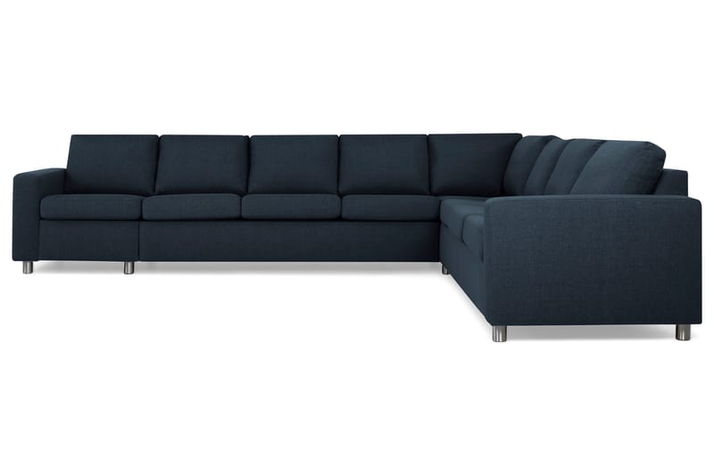 Crazy 7-seters Vendbar L-formet XX-Large Hjørnesofa i Stoff - Blå - Møbler - Sofaer - Hjørnesofaer