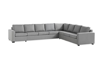 Crazy 7-seters Vendbar L-formet XX-Large Hjørnesofa i Stoff - Grå - Møbler - Sofaer - Hjørnesofaer