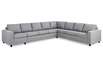 Crazy 7-seters Vendbar L-formet XX-Large Hjørnesofa i Stoff - Grå - Møbler - Sofaer - Hjørnesofaer