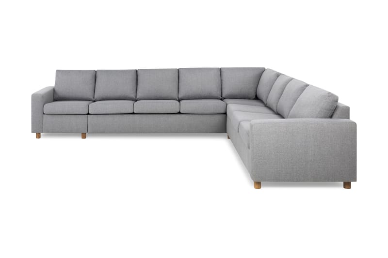 Crazy 7-seters Vendbar L-formet XX-Large Hjørnesofa i Stoff - Grå - Møbler - Sofaer - Hjørnesofaer