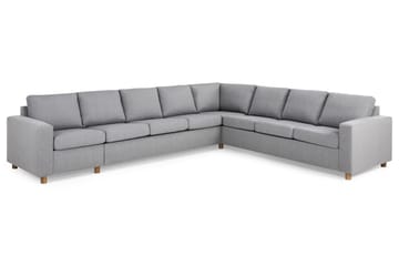 Crazy 7-seters Vendbar L-formet XX-Large Hjørnesofa i Stoff - Grå - Møbler - Sofaer - Hjørnesofaer