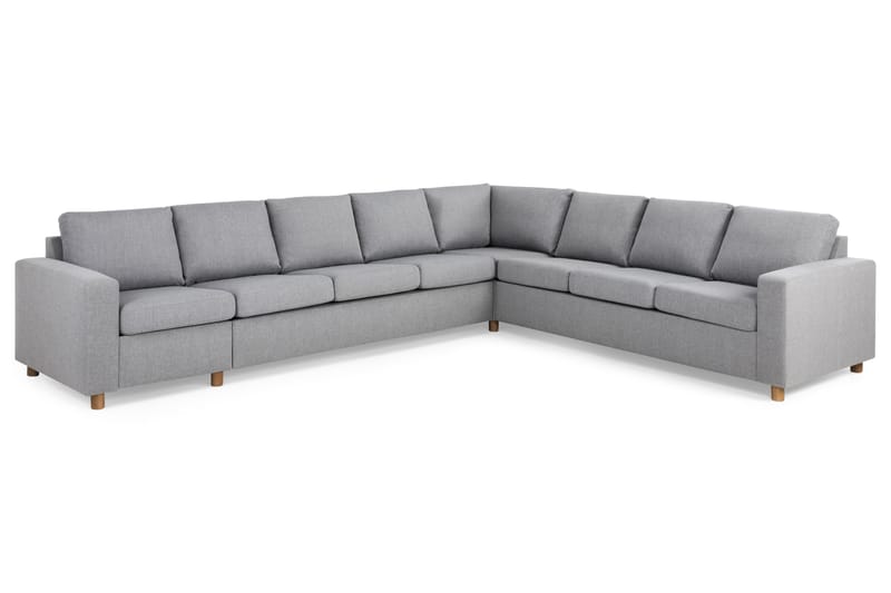 Crazy 7-seters Vendbar L-formet XX-Large Hjørnesofa i Stoff - Grå - Møbler - Sofaer - Hjørnesofaer