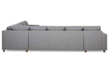 Crazy 7-seters Vendbar L-formet XX-Large Hjørnesofa i Stoff - Grå - Møbler - Sofaer - Hjørnesofaer