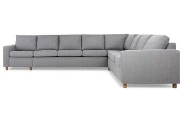 Crazy 7-seters Vendbar L-formet XX-Large Hjørnesofa i Stoff - Grå - Møbler - Sofaer - Hjørnesofaer