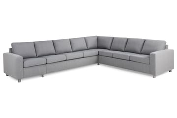Crazy 7-seters Vendbar L-formet XX-Large Hjørnesofa i Stoff - Grå - Møbler - Sofaer - Hjørnesofaer