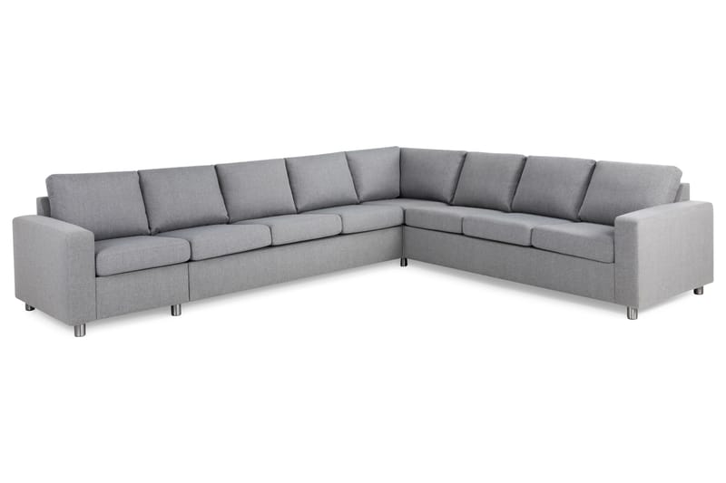 Crazy 7-seters Vendbar L-formet XX-Large Hjørnesofa i Stoff - Grå - Møbler - Sofaer - Hjørnesofaer