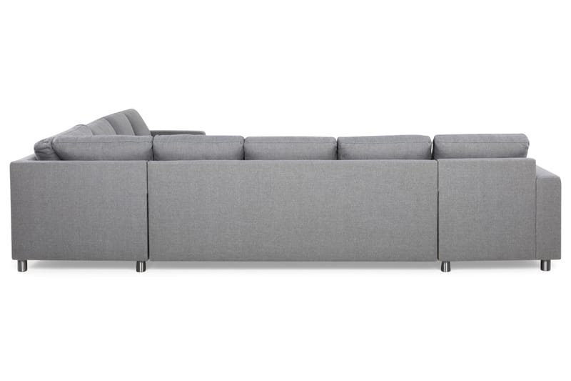Crazy 7-seters Vendbar L-formet XX-Large Hjørnesofa i Stoff - Grå - Møbler - Sofaer - Hjørnesofaer