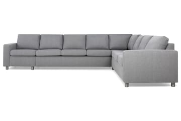 Crazy 7-seters Vendbar L-formet XX-Large Hjørnesofa i Stoff - Grå - Møbler - Sofaer - Hjørnesofaer