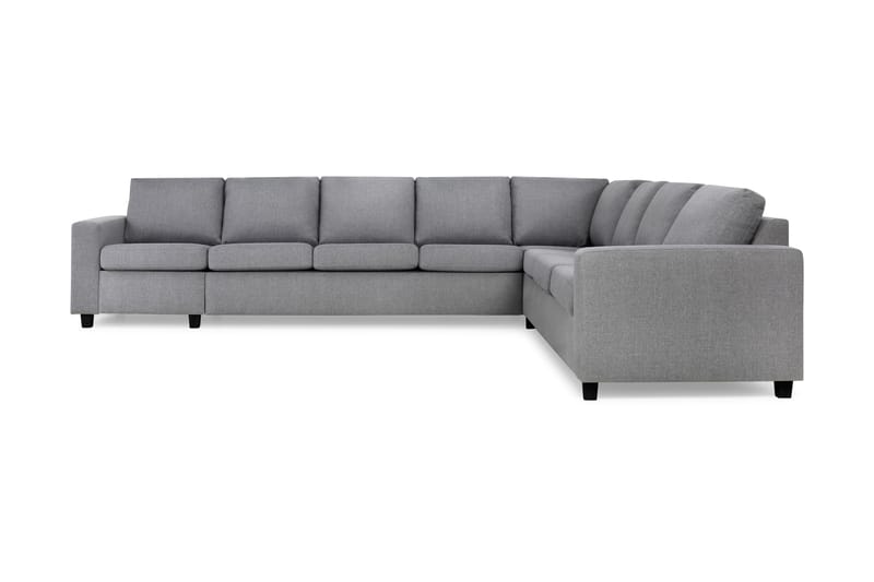 Crazy 7-seters Vendbar L-formet XX-Large Hjørnesofa i Stoff - Grå - Møbler - Sofaer - Hjørnesofaer
