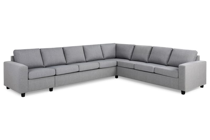 Crazy 7-seters Vendbar L-formet XX-Large Hjørnesofa i Stoff - Grå - Møbler - Sofaer - Hjørnesofaer