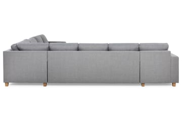 Crazy 7-seters Vendbar L-formet XX-Large Hjørnesofa i Stoff - Grå - Møbler - Sofaer - Hjørnesofaer