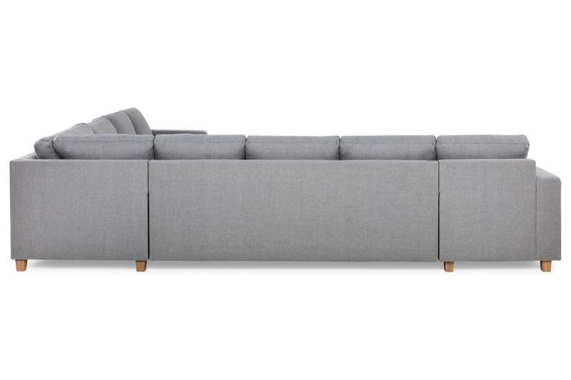 Crazy 7-seters Vendbar L-formet XX-Large Hjørnesofa i Stoff - Grå - Møbler - Sofaer - Hjørnesofaer