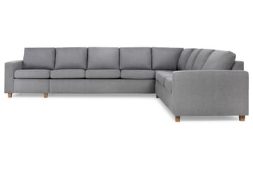 Crazy 7-seters Vendbar L-formet XX-Large Hjørnesofa i Stoff - Grå - Møbler - Sofaer - Hjørnesofaer