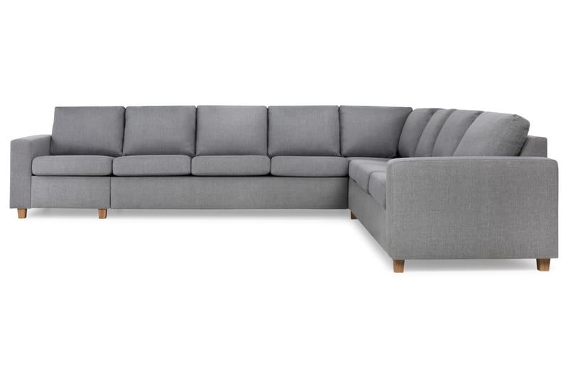 Crazy 7-seters Vendbar L-formet XX-Large Hjørnesofa i Stoff - Grå - Møbler - Sofaer - Hjørnesofaer