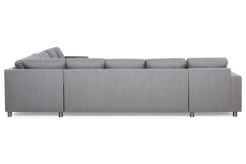 Crazy 7-seters Vendbar L-formet XX-Large Hjørnesofa i Stoff - Grå - Møbler - Sofaer - Hjørnesofaer