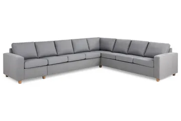 Crazy 7-seters Vendbar L-formet XX-Large Hjørnesofa i Stoff - Grå - Møbler - Sofaer - Hjørnesofaer