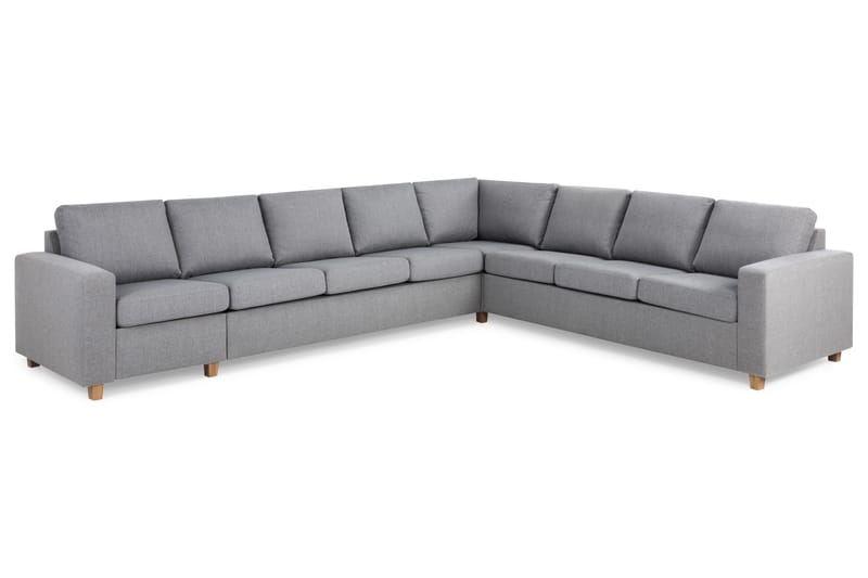 Crazy 7-seters Vendbar L-formet XX-Large Hjørnesofa i Stoff - Grå - Møbler - Sofaer - Hjørnesofaer