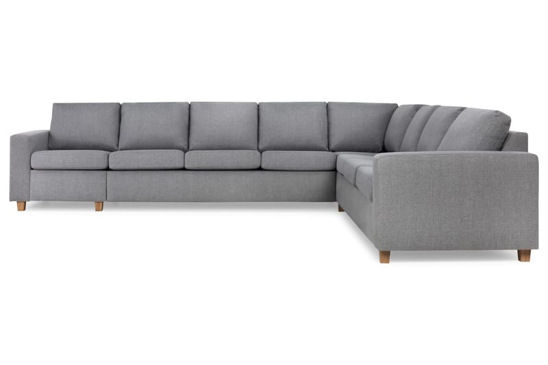 Crazy 7-seters Vendbar L-formet XX-Large Hjørnesofa i Stoff - Grå - Møbler - Sofaer - Hjørnesofaer