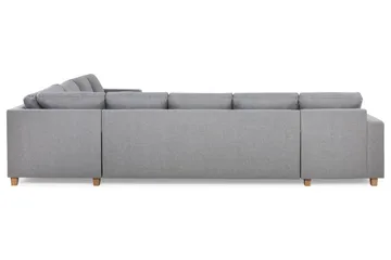 Crazy 7-seters Vendbar L-formet XX-Large Hjørnesofa i Stoff - Grå - Møbler - Sofaer - Hjørnesofaer