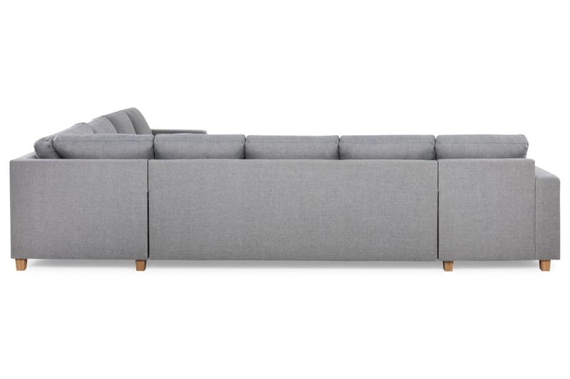 Crazy 7-seters Vendbar L-formet XX-Large Hjørnesofa i Stoff - Grå - Møbler - Sofaer - Hjørnesofaer