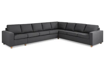 Crazy 7-seters Vendbar L-formet XX-Large Hjørnesofa i Stoff - Mørk grå - Møbler - Sofaer - Hjørnesofaer