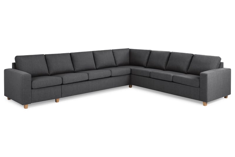 Crazy 7-seters Vendbar L-formet XX-Large Hjørnesofa i Stoff - Mørk grå - Møbler - Sofaer - Hjørnesofaer