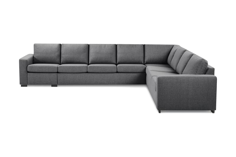 Crazy 7-seters Vendbar L-formet XX-Large Hjørnesofa i Stoff - Mørk grå - Møbler - Sofaer - Hjørnesofaer