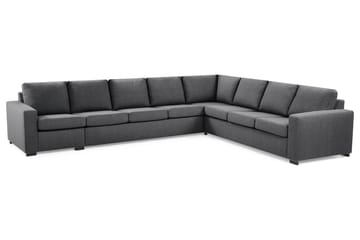 Crazy 7-seters Vendbar L-formet XX-Large Hjørnesofa i Stoff - Mørk grå - Møbler - Sofaer - Hjørnesofaer