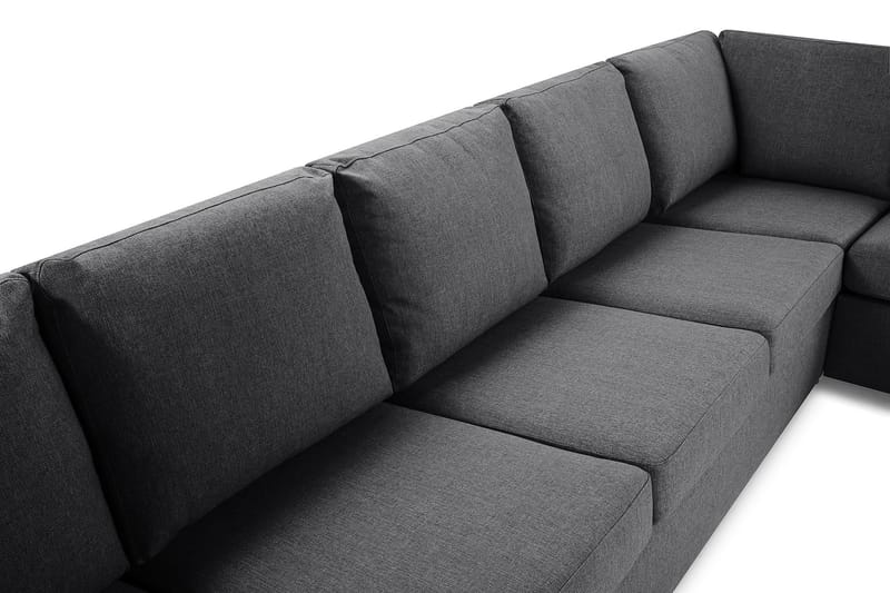 Crazy 7-seters Vendbar L-formet XX-Large Hjørnesofa i Stoff - Mørk grå - Møbler - Sofaer - Hjørnesofaer